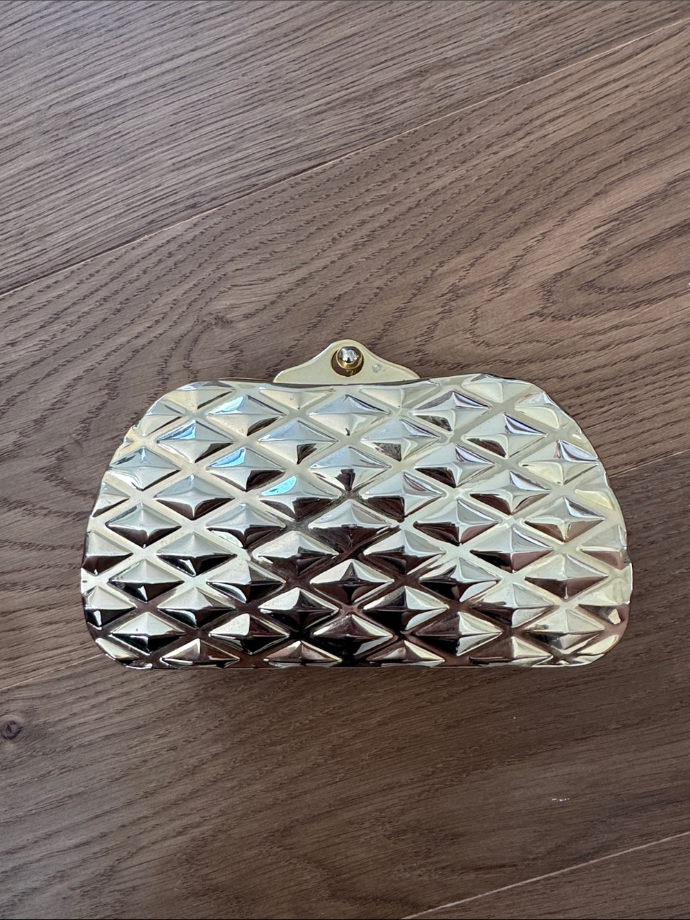 Gold Metallic Clutch Bag